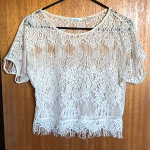 Kimchi Blue lace crop top